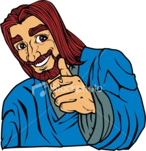 It's the happy Jesus... yes, I couldn't afford to buy it from iStockPhoto... didn't you read the entry?
